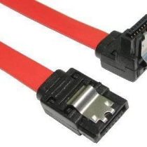 rhinocables SATA II Cables Serial ATA Hard Drive Data LOCKING Lead Right Angled or Straight Head - 45cm / 90cm Lengths (45cm, Right Angled to Straight Heads)