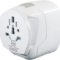 Go Travel Earthed Worldwide Adaptor - Compact Universal Worldwide Adapter with Twin USB (Ref 639)