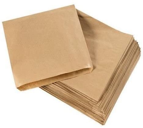 200 Brown Paper Bags - 8 x 8 Inch, Small Bags For Food & Every Occasion, 8.5 x 8.5 inch