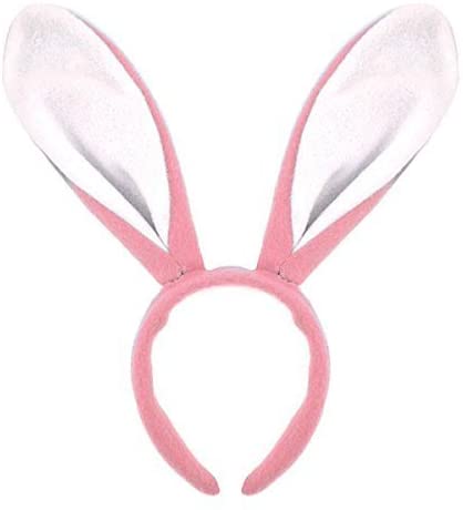 Easter Bunny Headband Ears (ONE SIZE FITS MOST) Cute Bunnies (1x head band) (Pink), 27 x 28cm