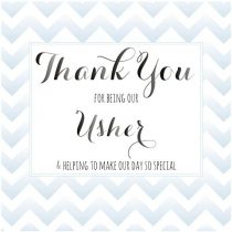 Claire Giles Quill"Thank You for Being Our Usher" Wedding Card
