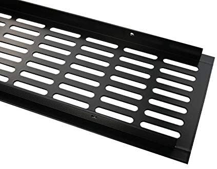 MS Fittings Air vent Web plate Ventilation made of Aluminium 100mm x 400mm in Various Colours - Black - RAL 9005 - Image 2