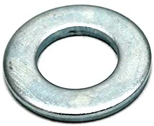 Merriway BH03677 (100 Pcs) M6 (1/4 Inch) Bright Zinc Plated Steel Flat Washer - Pack of 100 Pieces