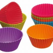 Kitchen Craft Colourworks Silicone Reusable Cupcake Cases, 7 cm, Pack of 12, Bright Colours