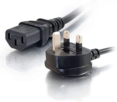 C2G 88512 1 Metre UK Power Cable IECC13 to BS1363 3 Foot Kettle Lead Power Cord, Black, 1M