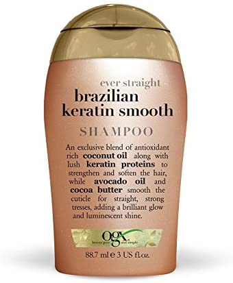 OGX Ever Straightening + Brazilian Keratin Smooth Travel Size Shampoo 88.7 ml, natural, 88.7 ml (Pack of 1)
