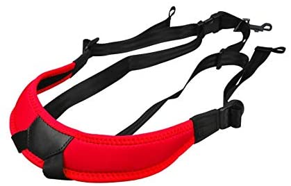 Junior Saxophone Harness with Soft Shoulder Padding - Adjustable - Red