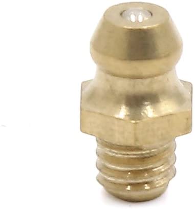 sourcingmap 10pcs M6 x 1 Brass Thread Straight Grease Nipple Fitting for Car Motorcycle, Gold Tone, 14 x 10 x 1.5 cm - Image 3