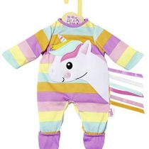 Dolly Moda 870501 Einhorn Strampler 43cm Unicorn Romper, Size 43 cm, Colourful