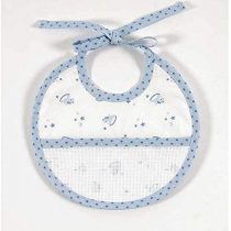 DMC Birth Bib Blue, Cotton