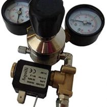 Aquili CO227 Professional Reducer with 2 Pressure Gauges with Solenoid Valve
