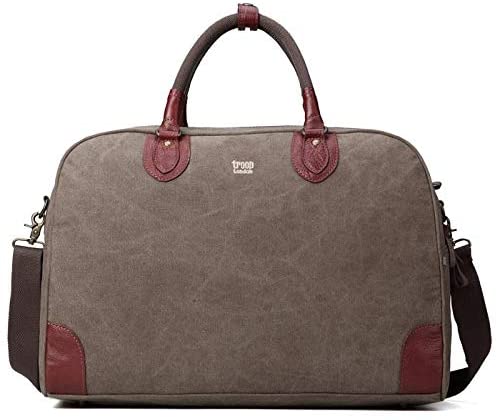 Troop London TRP0263 Classic Canvas Holdall - Large Brown - Image 3