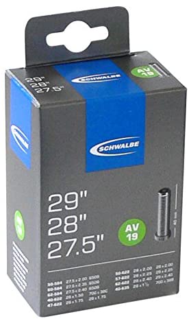 Schwalbe 10430340 Bicycle Inner Tube AV19 40-622 to 60-622, 29 Inches, blackone
