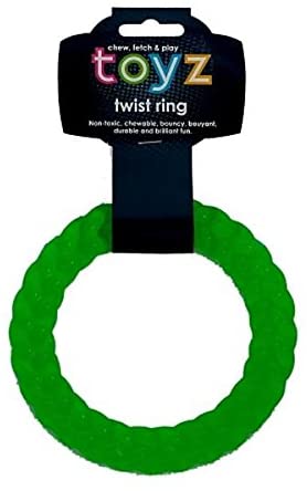 Petface (Toyz by Petface) Twist Ring Dog Toy, Blue/Green/Pink (One Colour Supplied at Random), Multi-colored - Image 3