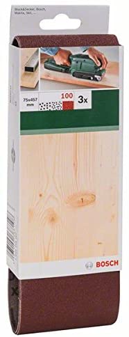 Bosch 2609256207 Sanding Belt Set for Belt Sanders (3-Piece), Silver - Image 2