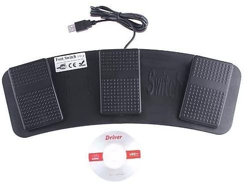DecentGadget® 3 Keys PC USB Foot Control Keyboard Foot Switch Action HID Foot Pedal - Image 2