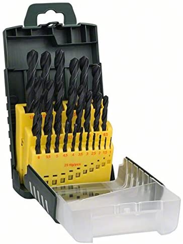 Bosch 2607017153 Metal Drill Bit Set (25-Piece), Black