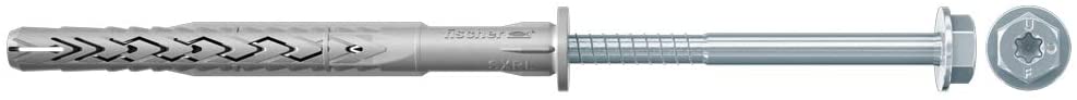 fischer Frame Fixing Sxrl 8 x 80 Fus, Pack of 50, 540129, Grey