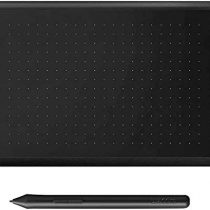 One by Wacom pen tablet with pressure-sensitive pen, compatible with Windows, Mac and Chromebook Small Black / Red