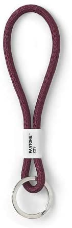 Copenhagen Design PANTONE Key Chain S, short key hanger, nylon, aubergine, 229 C,101300229, Silver