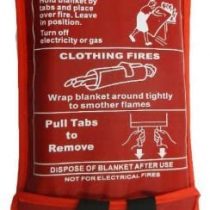 Fire Blanket Large - Quick Unfolding & Easy to Use with Loops 1m x 1m IDEAL FOR KITCHEN OFFICE HOME GARAGE CARAVAN Easy to Use