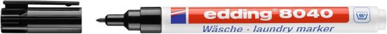 edding 8040 Laundry Marker - Black - 1 Pen - Round Nib 1 mm - Textile Marker for Labelling Clothes, Wash-Resistant At 95°C - Laundry Pen - Image 2