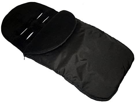 Universal FOOTMUFF Baby Cosy Toes Fit All Pushchair Buggy Car Seat Plain Colour_Black