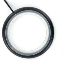 Merriway BH03200 Silent Running Metal Curtain Drapery Pole Rod Rings with Fixed Eye, Inner Diameter 23mm (7/8 inch) Outer Diameter 32mm (1.1/4 inch) - Black, Pack of 8