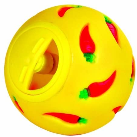 TRIXIE Snack Ball for Small Animals, can be filled with snacks & has an adjustable opening, snacks fall out when rolled