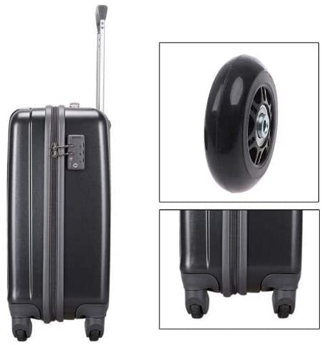 1 Pair Luggage Suitcase wheels Replacement OD 80mm with Axles Wrench Bearings Repair Tool Kit (80mmX24mmX6mm) - Image 3