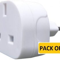 ShaniTech Pack of 2 UK to EU Europe European Travel Adapter suitable for France, Germany, Spain, Egypt, China - Refer to Product description for Country list