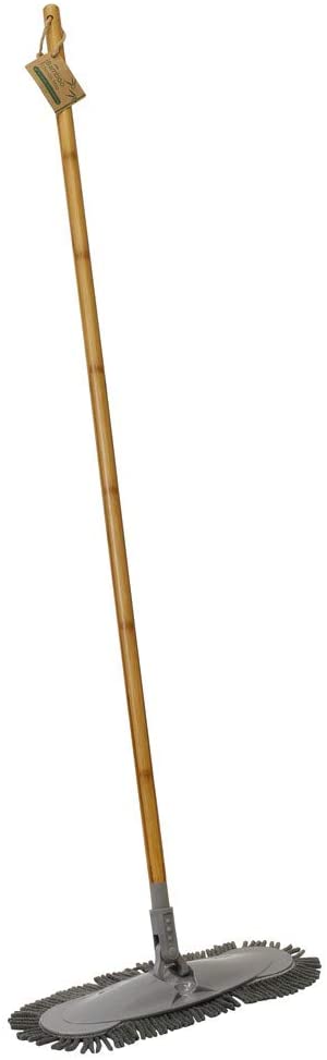 JVL Natural Bamboo and Chenille Flat Floor Mop