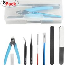 WMYCONGCONG 8 PCS Gundam Model Tools Kit Modeler Basic Tools Hobby Building Tools Kit for Buildings Cars Airplanes Model Assemble Building Repairing and Fixing