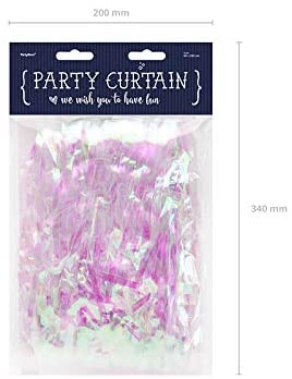 PartyDeco Door Curtain Tinsel Iridescent 90 x 250 cm, W 35.4" x L 98.4" (1 Panels) - Image 2