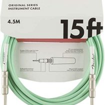 Fender Original Series Instrument Cable - 15 ft – STR/STR – Surf Green, 4.5 metre
