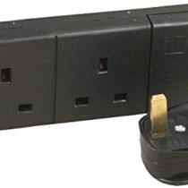 Pro Elec 2 m 2 Way Extension Lead - Black