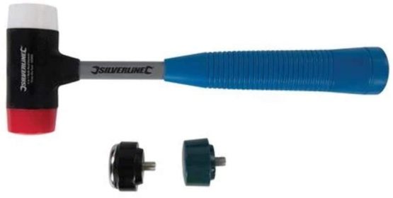 Silverline 633905 Mallet 4 heads in 1 interchangeable Ø 37 mm - multicolored - Image 2