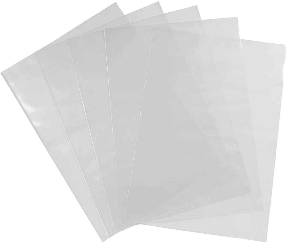 Strong Quality Pack of 50 A4 Clear Plastic Open Top & Side Cut Flush File Wallet 100 Micron pp Report File Project Presentation Covers - Image 2