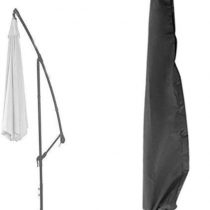 Loietnt Garden Parasol Cover, Outdoor Extra Large Waterproof Cantilever Umbrella Cover with Zipper Black 420D Oxford Fabric (Black Banana Umbrella Cover)