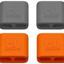 Bluelounge Medium CableClip, Cable Management System in Grey & Orange - 4 Pack