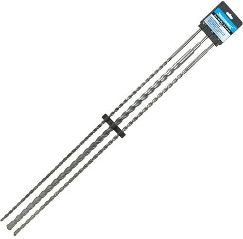 Silverline 125628 SDS Plus Masonry Drill Bit Set 3pce 1000 mm, Multicolour