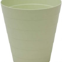 JVL Funktional Plastic 7 Litre Round Bin, Green, 25x25xH26cm