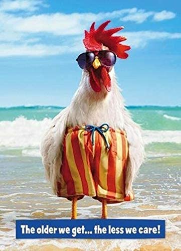 Greeting Card (GBBC2846) Humour Birthday - Chicken - Older We Get, oak, 120mm x 168mm