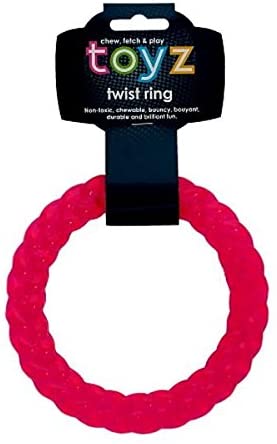 Petface (Toyz by Petface) Twist Ring Dog Toy, Blue/Green/Pink (One Colour Supplied at Random), Multi-colored - Image 4