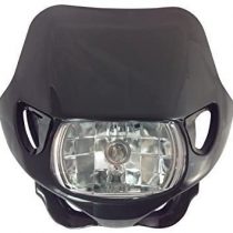 Motorbike Universal 12V/35W Headlight Motocross Enduro Streetfighter Motorcycle (Black)