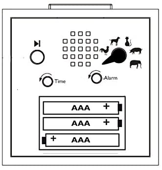 KOOKOO KidsAlarm green alarm clock for children including 5 farm animals and their wake-up calls - Image 4
