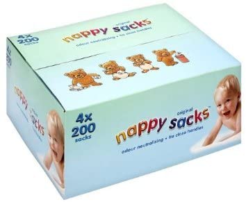 Nappy Bags 800 Pack, Multicolour, 200 count (Pack of 4)
