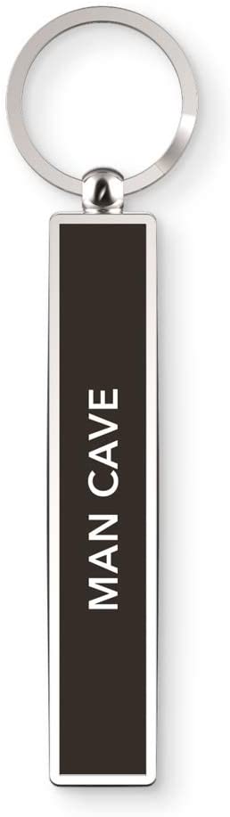 IF Show Offs Keys, Novelty Metal Keyrings with Enamel Infill - Man Cave - Black