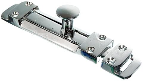 Merriway BH02042 Heavy Duty Tower Bolt, 150mm (6 inch) - Polished Chrome Plated 150 mm, Chromed Plated
