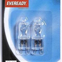 Eveready 40w Clear Capsule G9 Halogen Lamp Bulb-Twin Pack, 40 W, White